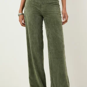 Calças Corduroy Verde Musgo